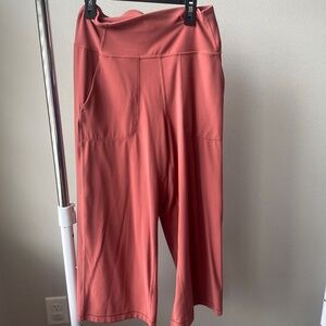 Dark red Lululemon wide legged athletic pants